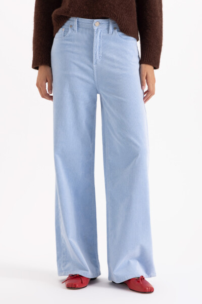 JEANS WIDE X CORD MARRON Celeste
