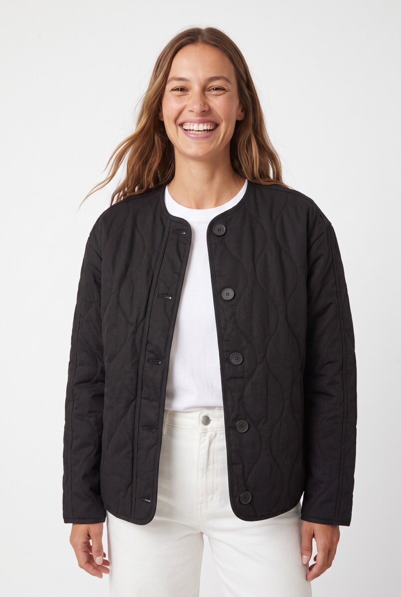 CAMPERA FEATHER - NEGRO 