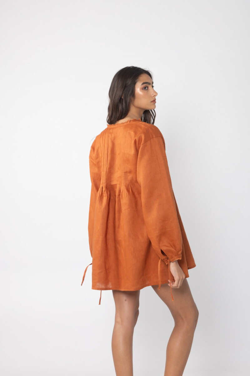 Vestido Coral Terracota