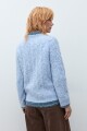 Sweater estructuras celeste melange