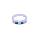 Anillo medio sin fin oro 18k blanco engarce carril con esmeraldas y brillantes Anillo medio sin fin oro 18k blanco engarce carril con esmeraldas y brillantes