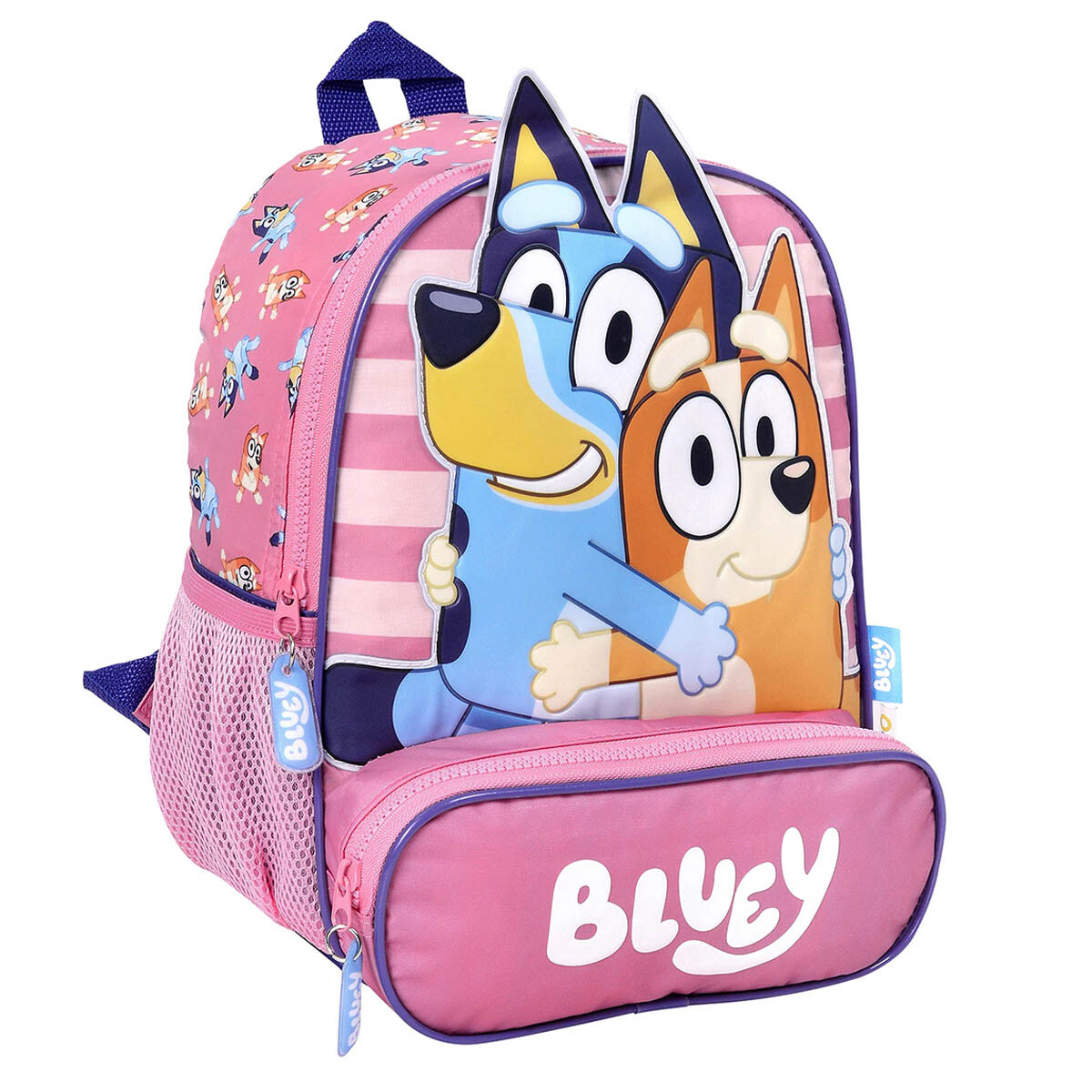 Mochila Infantil Bluey 30cm Estampa Original Escolar - Rosa2 