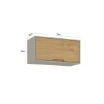 COMBO COCINA - BAJO MESADA 2 PUERTAS + AÉREO GRIS