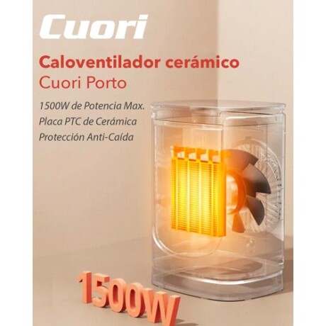 Caloventilador Cerámico Cuori Porto 1500W Negro