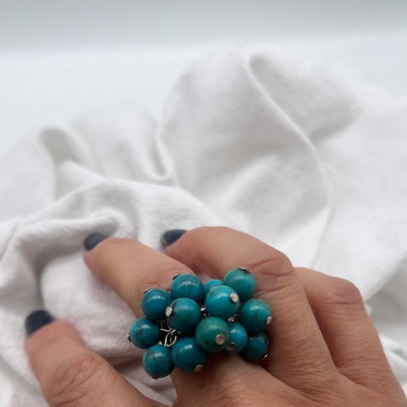 Anillo Mágic plata y Turquesa Anillo Mágic plata y Turquesa