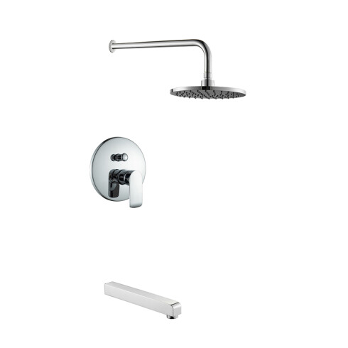 Griferia De Ducha De Empotrar Monocomando Cromo Aqualia Alassio 000