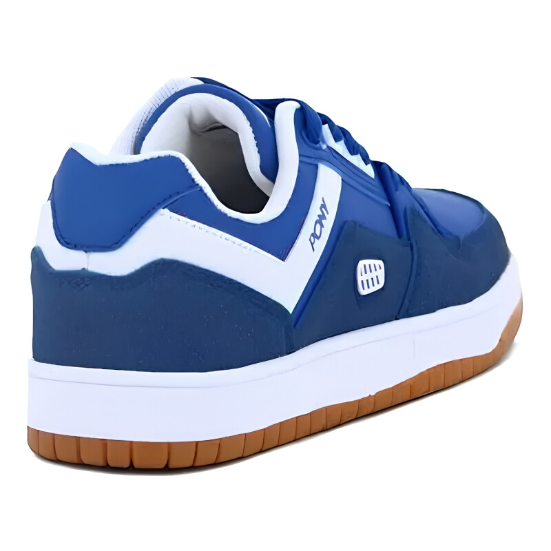 Championes Pony Lifestyle M-100 Bajo Hombre Azul-Blanco