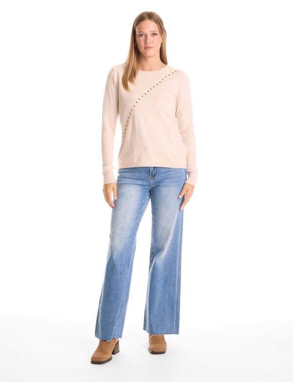 Buzo Combinado Suede BEIGE