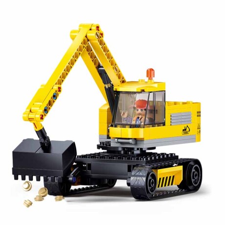 Pequeña Excavadora para armar+Figura 152 Piezas Pequeña Excavadora para armar+Figura 152 Piezas