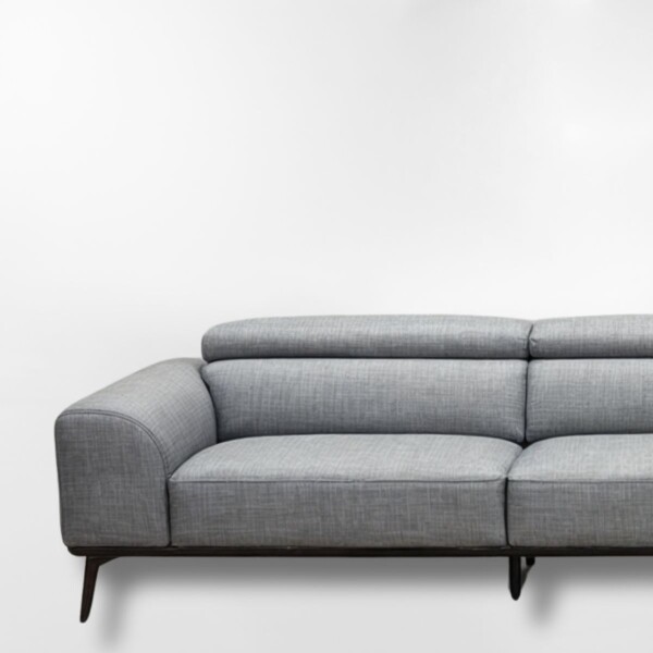 Sofá con chaise DUNA TELA GRIS - DERECHO