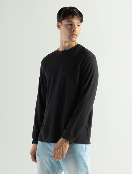 Remera Manga Larga Termal Negro