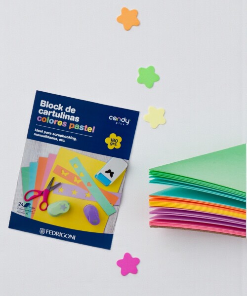 Bloc c/24 h. Cartulina candy plus a4 - 180grs. - pastel - Colores surtidos Bloc c/24 h. Cartulina candy plus a4 - 180grs. - pastel - Colores surtidos