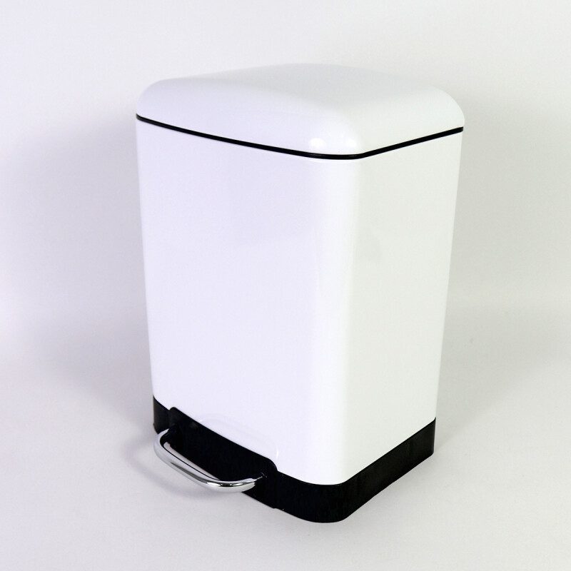 BASURERO INOX BLANCO C/PEDAL 6L Unica