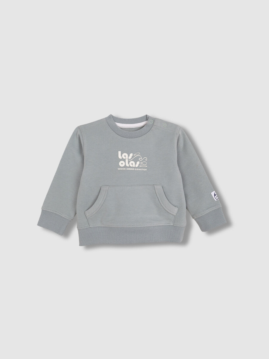 Sudadera Con Print Azul