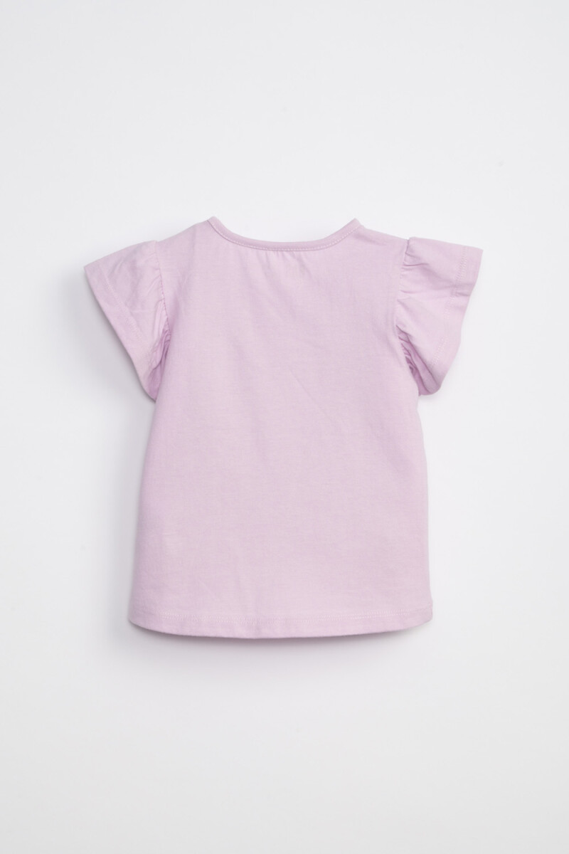 Remera volados Lila