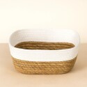 CESTO ORGANIZADOR FIBRA NATURAL 35X28X13CM BLANCO CESTO ORGANIZADOR FIBRA NATURAL 35X28X13CM BLANCO
