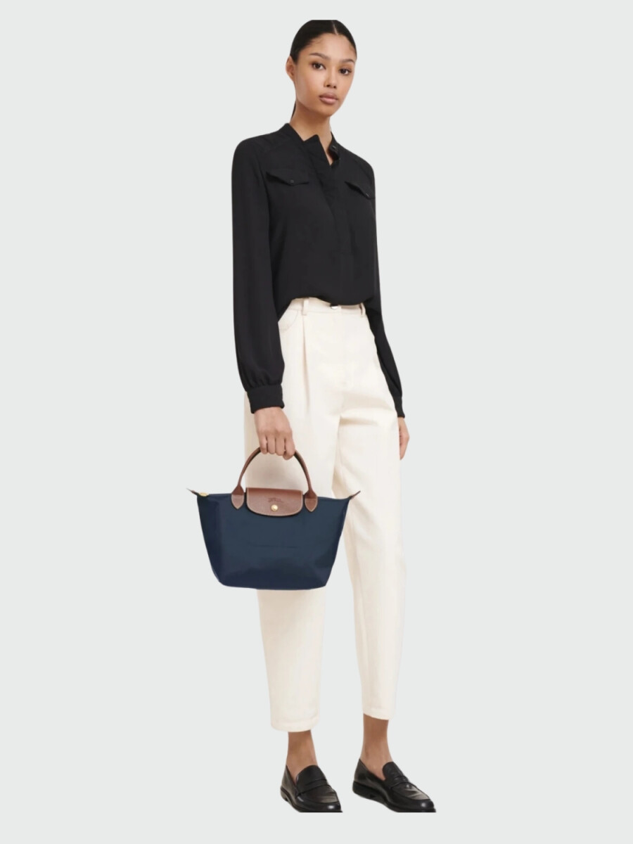 Longchamp - Le Pliage Original Bolso con Asa Superior S - Azul 