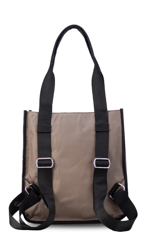 MOCHILA CARTERA CRETA TOPO OSCURO