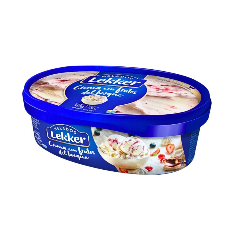 Helado Crema Marmol c/Frutos del Bosque Lekker - 900 ml Helado Crema Marmol c/Frutos del Bosque Lekker - 900 ml