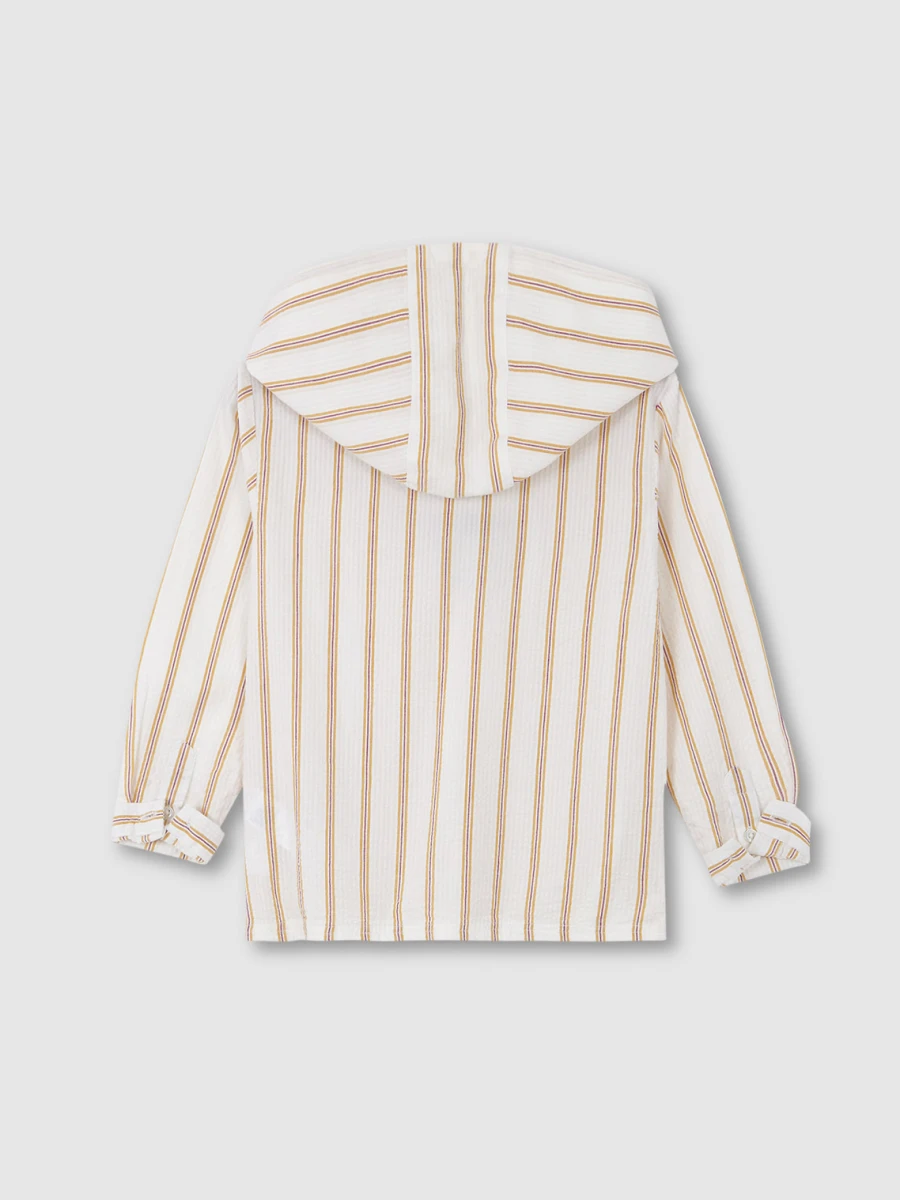 Camisa Rayas Con Capucha Blanco