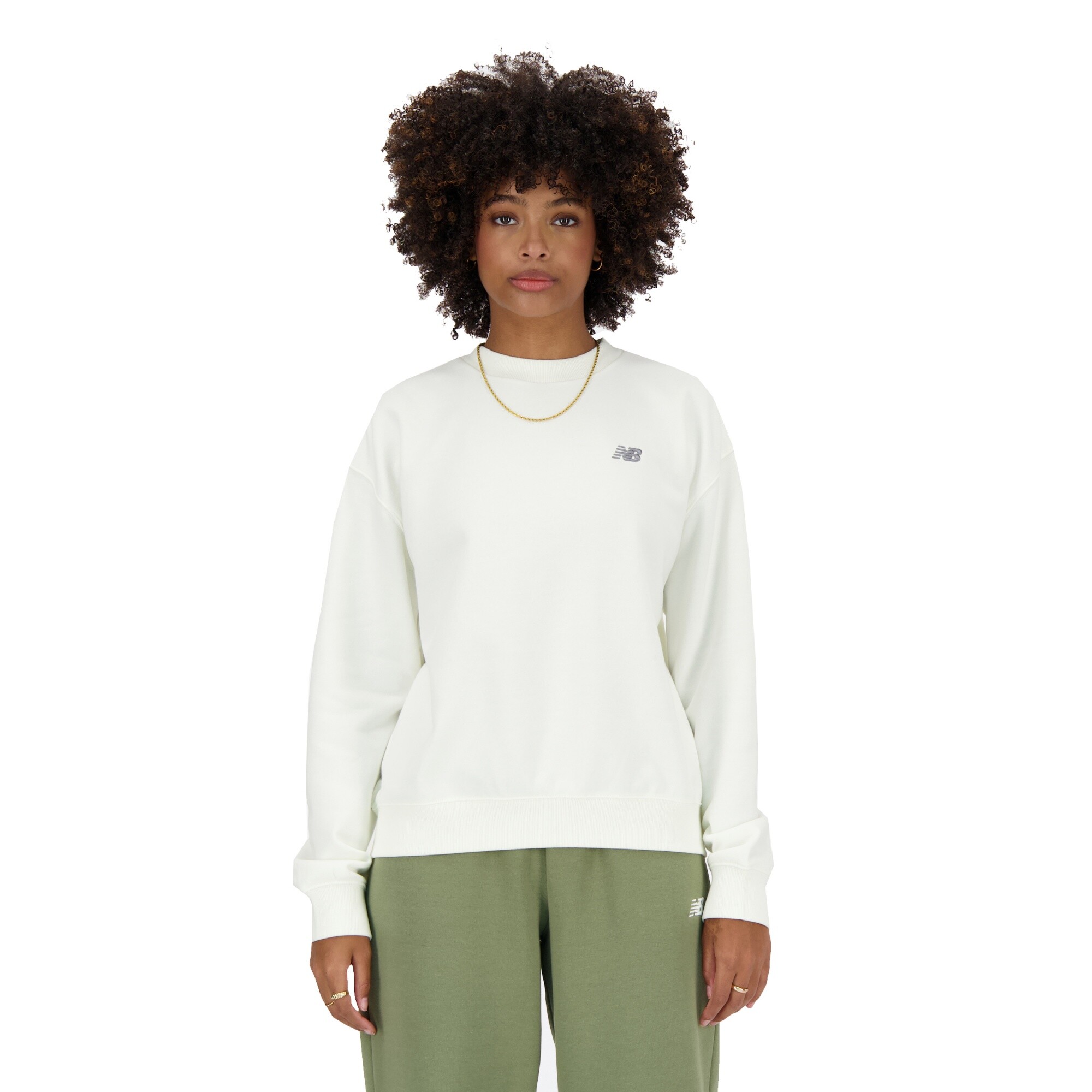 Buzo New Balance de Dama FRENCH TERRY WT41508SST WHITE Sportmarket