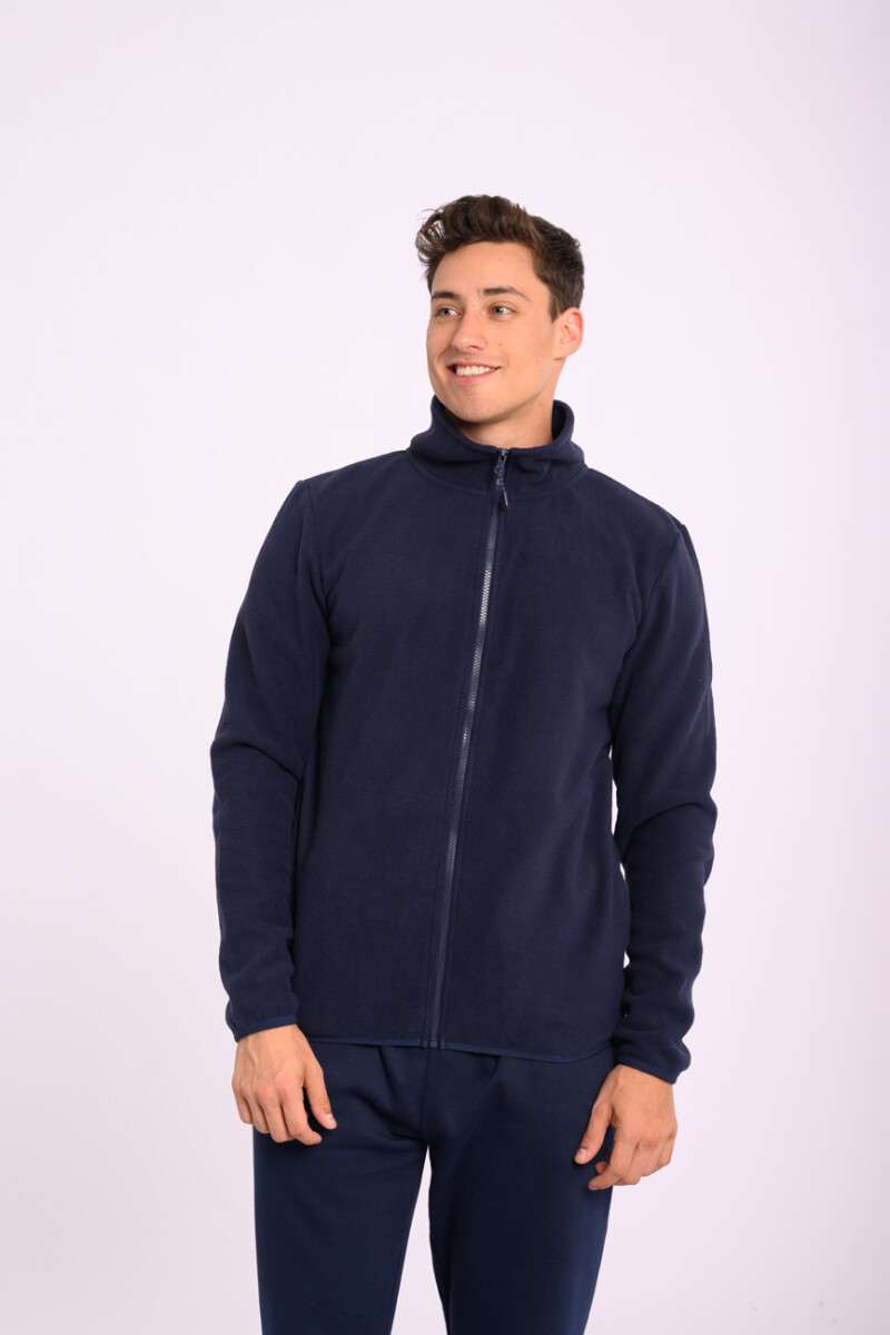 Campera polar básica Azul