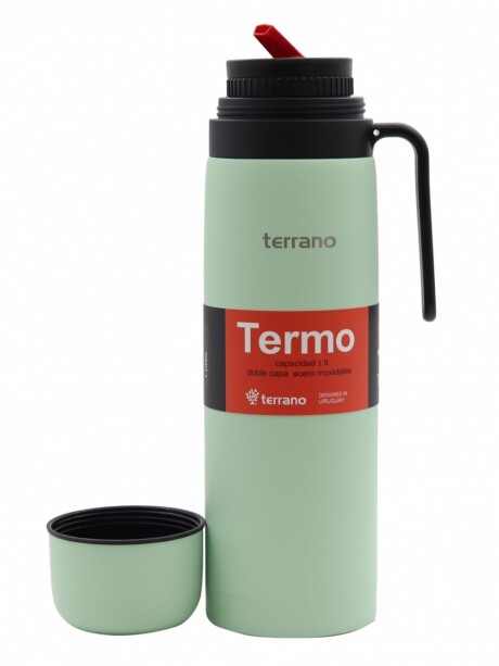 Termo con Manija Color Verde Agua