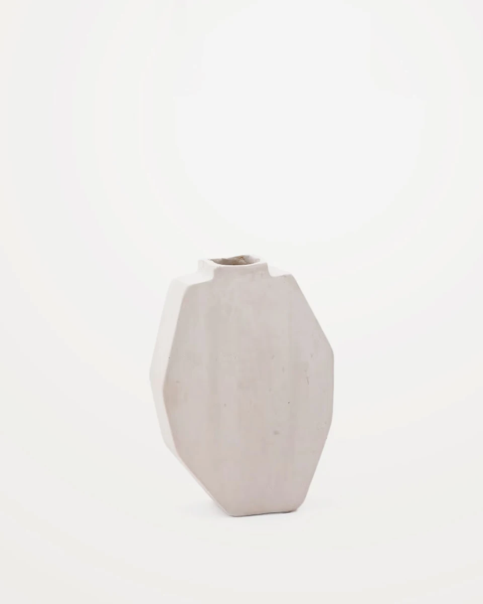 Jarrón Lahara de papel maché gris 32 cm 