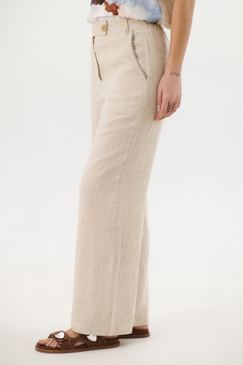 PANTALON LINO LAIA BEIGE