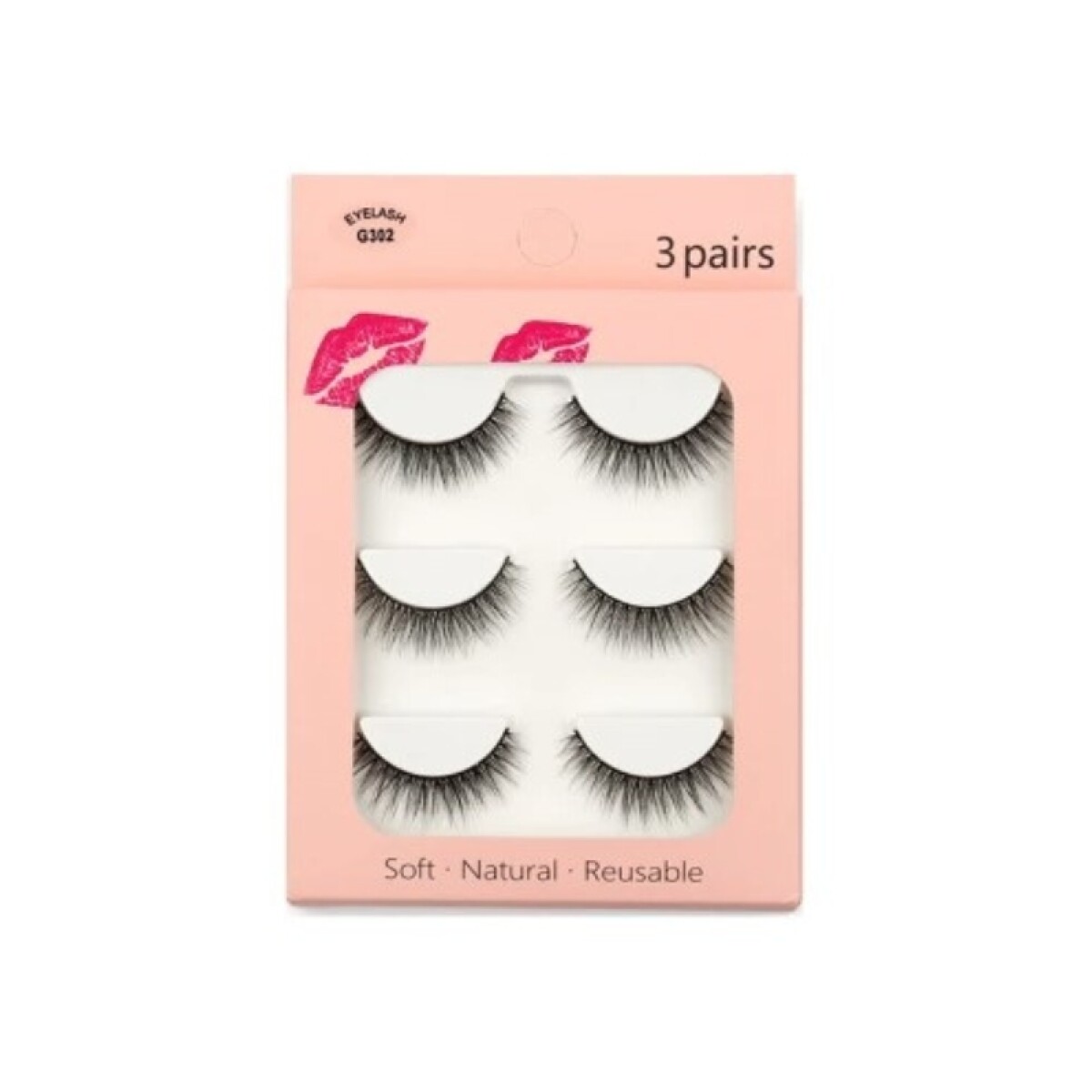 Pestañas postizas pack x3 