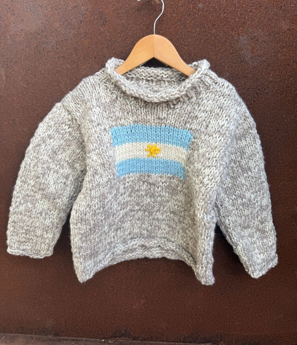 Sweater Flag Guri Argentina - Lana Jaspeado 