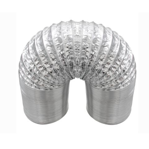 Ducto Flexible de Aluminio para Ventilación y Extracción de Vapores Diámetro 12,5cm