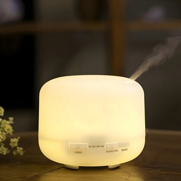 Aromatizador Difusor Humidificador Perfume Luces Led 500 Ml® Variante Color Blanco