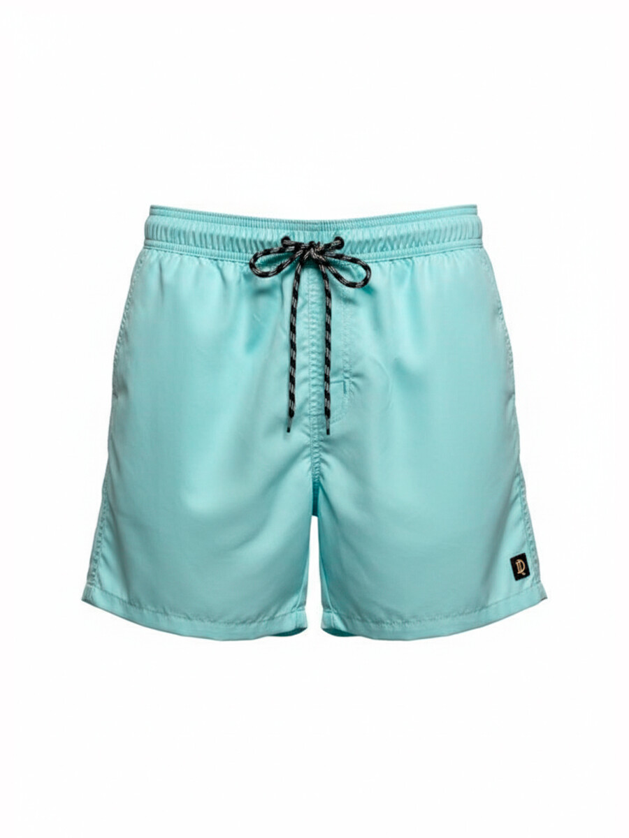 Short de baño liso - verde agua 