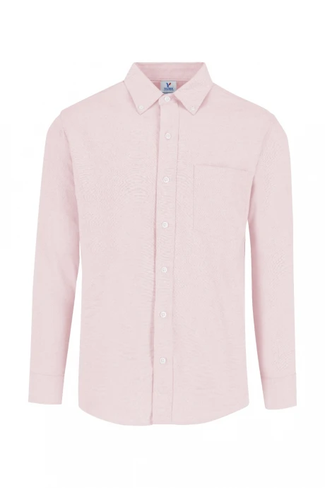 Camisa oxford manga larga Rosa