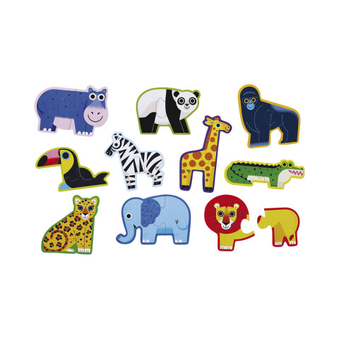 10 Puzzle Crocodile Creek De 2 Piezas Cada Uno ANIMALES