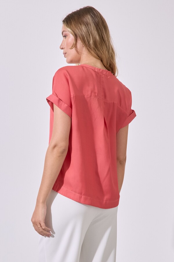 Blusa Saten ROJO