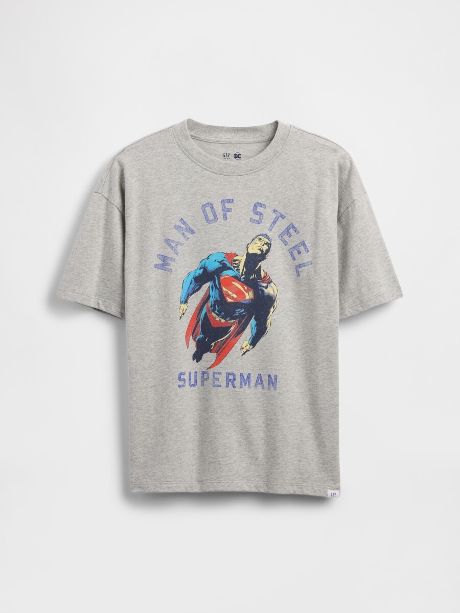 Remera Superman Niño - Light Heather Grey B08 