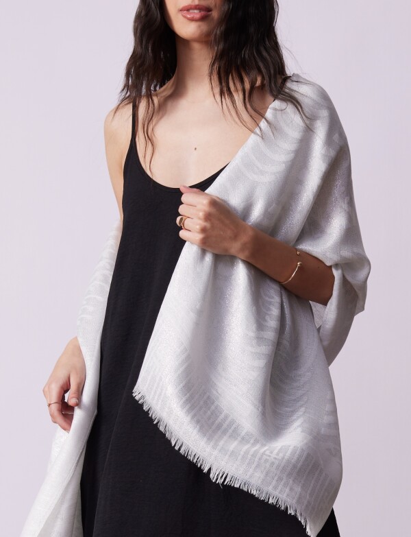 Pashmina Metalizada BLANCO
