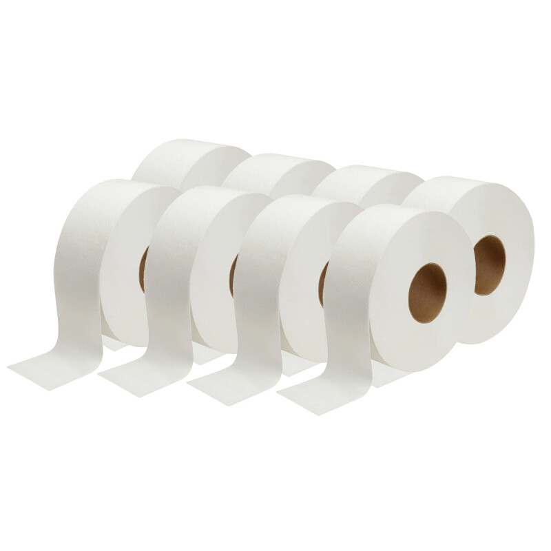 Pack 8 rollos papel higiénico 450 m BLANCO