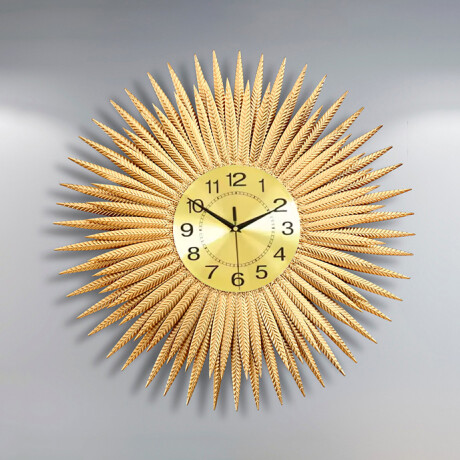 Reloj De Pared Sol Flechas Doradas Reloj De Pared Sol Flechas Doradas