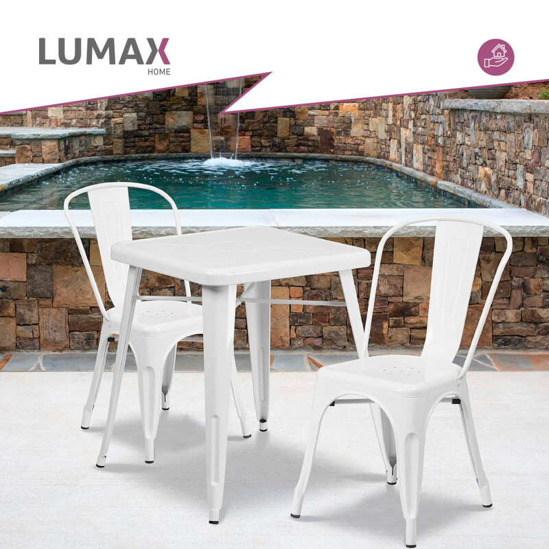 Pack 6 Sillas Tolix Lumax Varios Colores Living Comedor Blanco