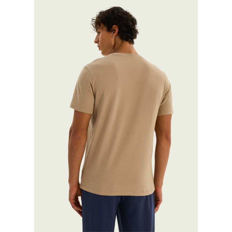 CAMISETA MM MASC MARROM CLARO