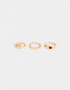 Sets Anillos Con corazón Set De Anillos Con Corazones - Dorado