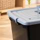 Set x2 Caja organizadora 50 lts NEGRO Y GRIS