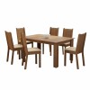 Juego de comedor Mesa de madera y 6 sillas rústicas Juego de comedor Mesa de madera y 6 sillas rústicas