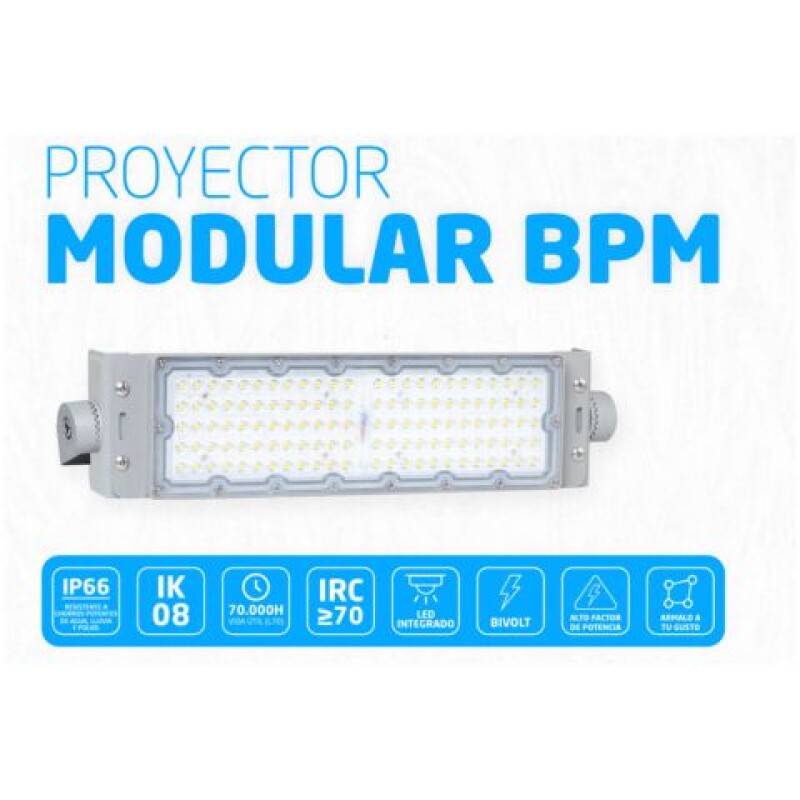 PROYECTOR LED MODULAR BPM 100W 18.500 LM 5.500K GRIS PROYECTOR LED MODULAR BPM 100W 18.500 LM 5.500K GRIS