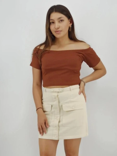 BLUZA SEVEN RIB05 TERRACOTA