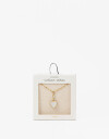 Cadena Corta con Dije Piedra Cadena Acero Con Dije Nácar - Dorado