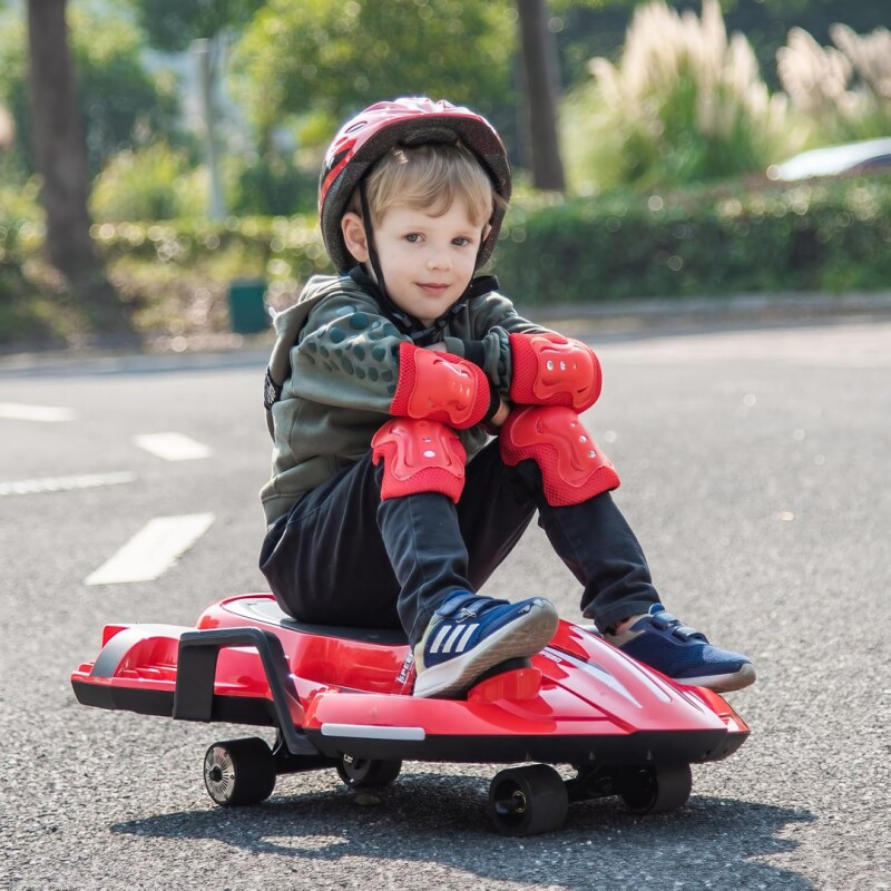 Auto a bateria infantil tipo scooter de gravedad rojo Auto a bateria infantil tipo scooter de gravedad rojo